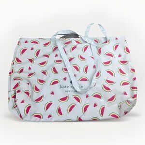 Kate Spade Reusable Canvas Tote Watermelon Print Lightweight Summer Beach Bag